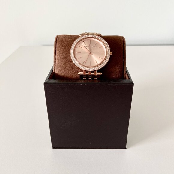 MICHAEL KORS Rose Gold Tone Watch with Pavé Crystals - Picture 3 of 8